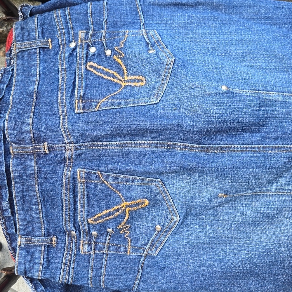 Vintage Bisou Bisou Mermaid Cut Jean Skirt Full Length Size 10 - Picture 6 of 6